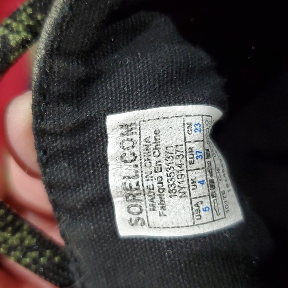 Sorel army green and camo combat boots lace up and side zipper - Picture 9 of 11